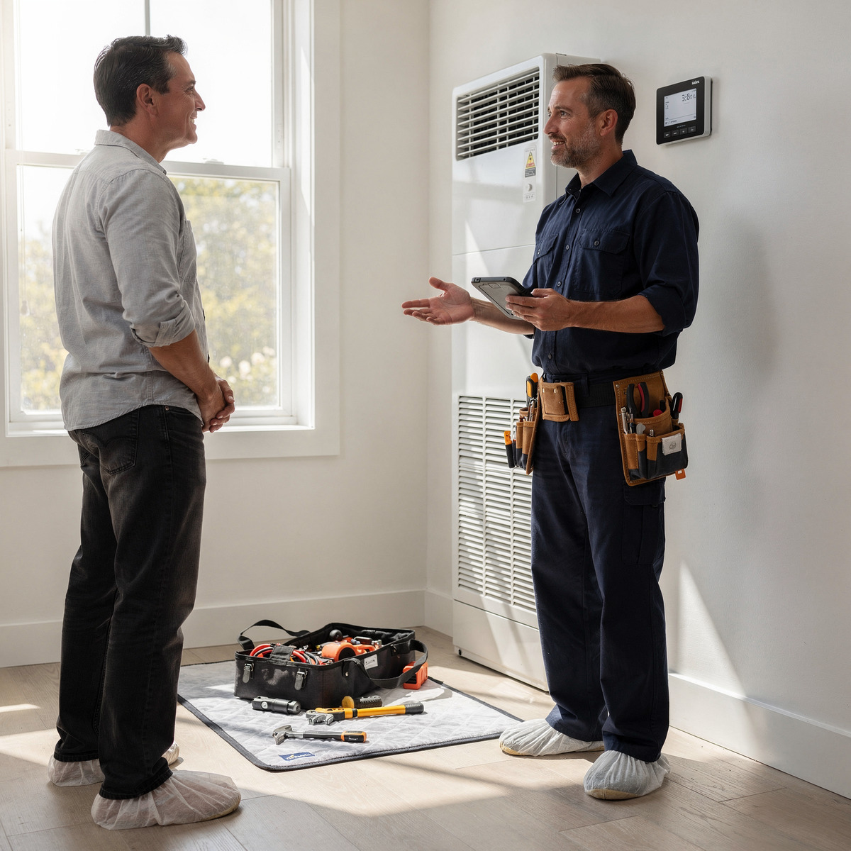 AC repair service scene